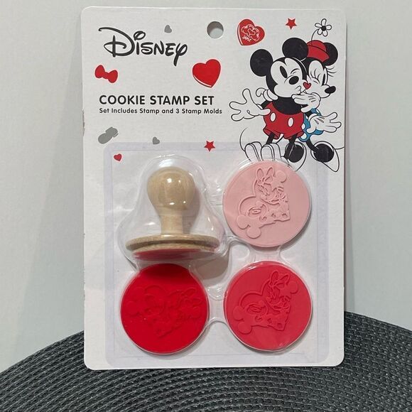Disney Mickey & Minnie Cupcake Liners, Toppers, Cupcake stand, Cookie stamps NWT - Picture 3 of 8